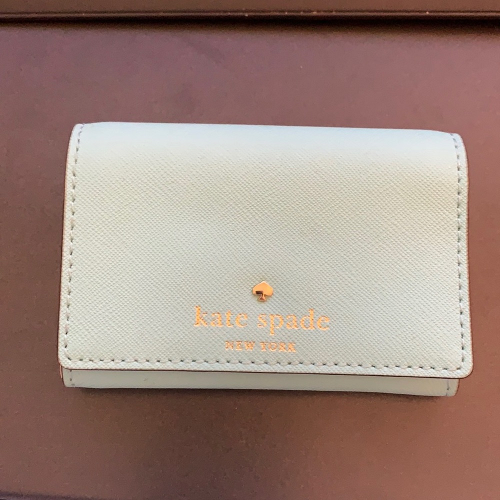 Teal Kate Spade mini card wallet